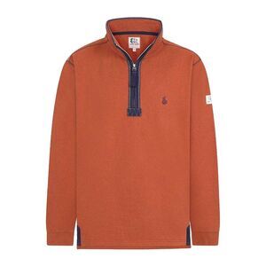 Lazy Jacks Mens Quarter Zip Sweatshirt / Orange